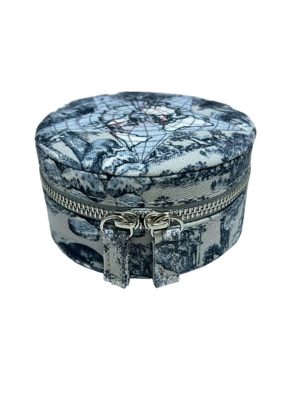 DIOR/ChristianDior - Light Blue Beige Multi Cotton Accessory Case 127-053125